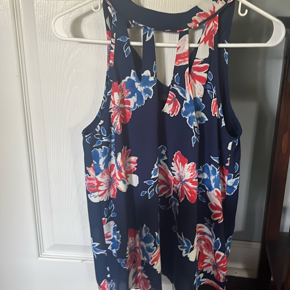 Aqua size small sleeveless blouse